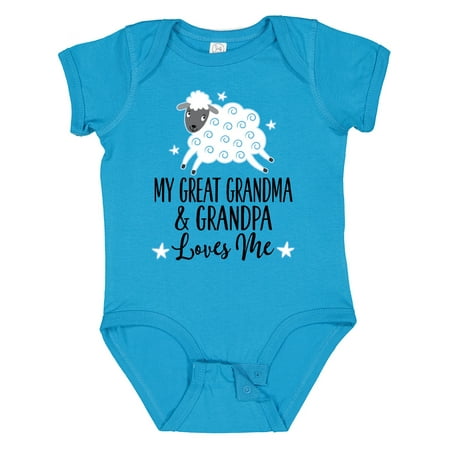 

Inktastic My Great Grandpa and Grandma Love Me Boy Lamb Gift Baby Boy or Baby Girl Bodysuit