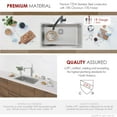 thumbnail image 5 of Stylish Dual Mount 30" Stainless Steel Single Bowl Kitchen Sink with Strainer S-411T, 5 of 11