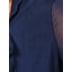 thumbnail image 5 of Inspire Chic Chaqueta de Malla para Mujer con Volantes, Cárdigan Corto Abierto, Talla L, Azul Oscuro, 5 of 6