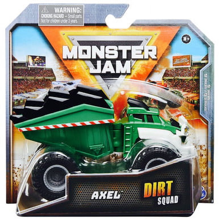 Axel Green Toy Monster Jam Dirt Squad 1:64 Scale Die-Cast Vehicle