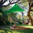 thumbnail image 2 of Coolaroo Outdoor Party Sun Shade Sail Triangle 90% UV Block Protection, 9'10" Triangle; Green, 2 of 7