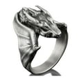 thumbnail image 4 of Unusual Dragon Ring in Sterling Silver, Male Fantasy Ring For Best Friend, Mythology Ring in Gothic Style, Targaryen Ring For Boyfriend, 4 of 5