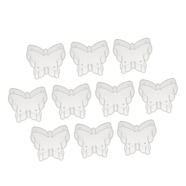 10 vasos de plástico transparente para velas de té, ideales para decorar mesas de boda. mariposa 49mm