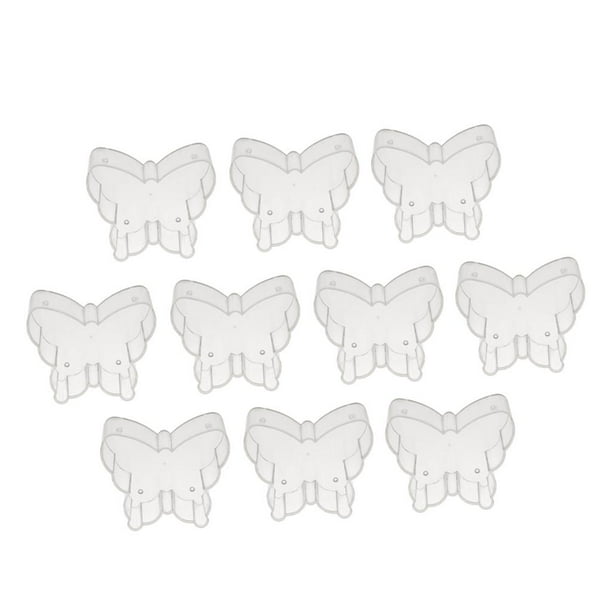 10 vasos transparentes para velas de té resistentes al calor, moldeables para velas, bonitos adornos para bodas. mariposa 49mm