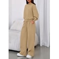 thumbnail image 3 of Conjunto Deportivo PRETTYGARDEN 2 Piezas Sudadera con Capucha y Pantalones Anchos Caqui M, 3 of 8