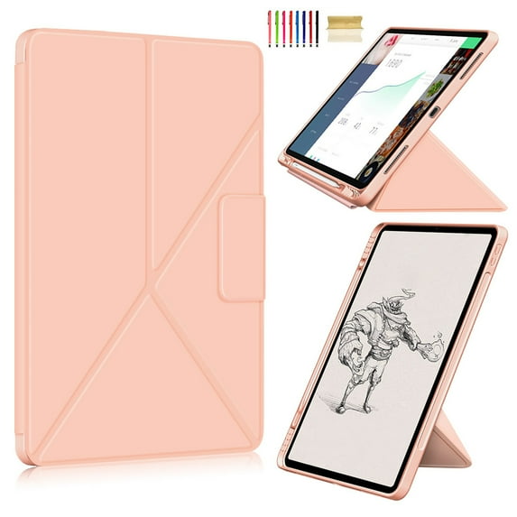 Feishell for iPad Pro 11 inch 2022/2021/2020/2018 Cover with Pencil Holder,Shockproof Magnetic Flip Two Angle View Kickstand Auto Sleep/Wake Up Function Smart Case,Rosegold