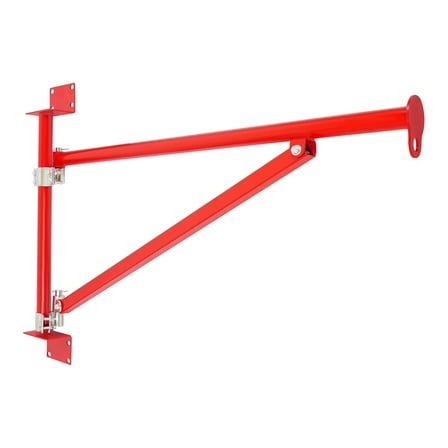 Wall Mount Jib Crane, 440 lbs Max Load Hoist Bracket Wall-Mounted Crane Bracket 180° Swivel Hoist Holder Frame (Red)