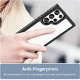 thumbnail image 3 of Case for Samsung Galaxy S23 Ultra Phone Case Slim Dropproof [Defend from Drop/Scratch/Slip/Fingerprint] Clear Acrylic Hard Back Soft TPU Bumper Hybrid Phone Cover for Samsung Galaxy S23 Ultra-Black, 3 of 8