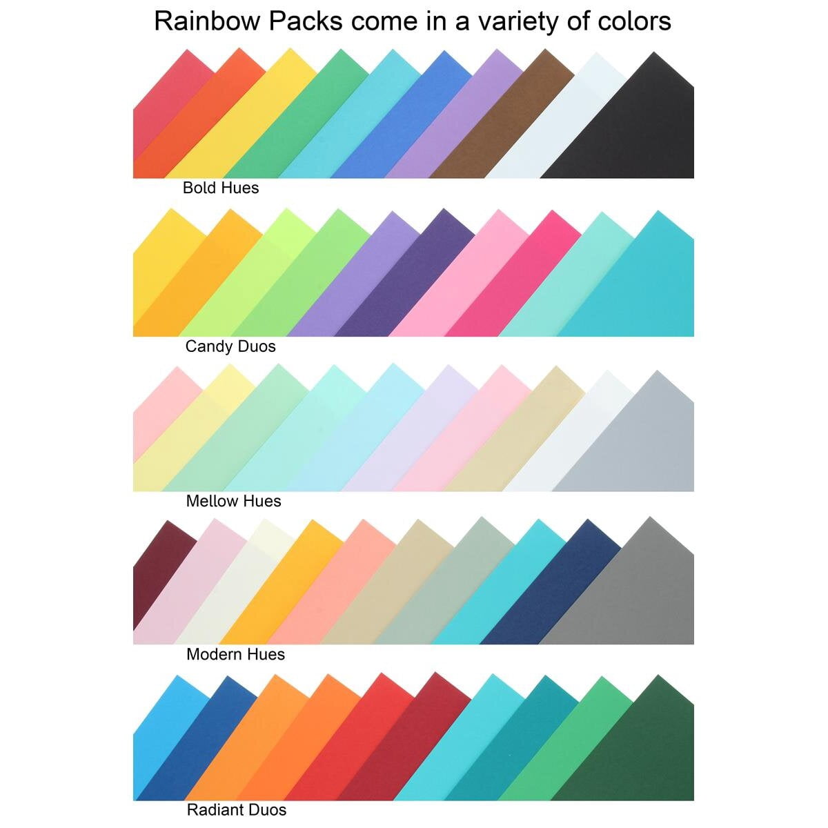 Paper Accents Cardstock Variety Pack 8.5"x 11" Rainbow 65lb Modern Hues 250pc