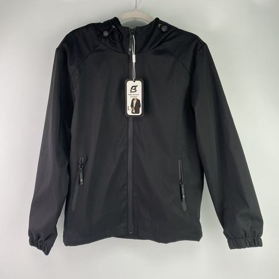 B BaiJia Garment Shell jackets,Men's Lightweight Waterproof Hooded Rain Jacket Outdoor Raincoat Shell Jacket for Hiking Travel（L）