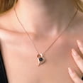thumbnail image 4 of Gem Stone King 18K Rose Gold Plated Silver Black Zirconia Heart Shape Pendant Necklace for Women (1.62 Cttw, Round 6MM, Gemstone Birthstone, with 18 inch Chain), 4 of 6