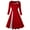 Wine, variant on 1950's Dresses for Women Vintage, Renaissance Gothic 3/4 Sleeves Round-Neck Patchwork Dress, Womens Celtic Medieval Gothic Retro Dark Midi Dress, Halloween Casual Dress Wine L
