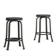 thumbnail image 5 of 24"H Bar Stool with Powder-coated Frame, Sleek Wooden Seating Barstools with Swivel Function, Breakfast Bar Stools, Round Counter Height Bar Stools for Kitchen Island Bar Livingroom, Easy Assembly, 5 of 9