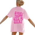 thumbnail image 3 of Bibifish Womens Tee Tops Cute Graphic Daily Printed Summer Soft Oversized T Shirts Crew Neck Short Sleeve Daily Outdoor Stylish Tees, 3 of 7