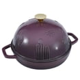 thumbnail image 2 of Horno para pan Flavehc de hierro fundido de 25 cm con tapa domo magenta, 2 of 9