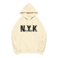 thumbnail image 4 of Bibifish Hoodies For Women Preppy New York City Letter Print Fall Oversized Hoodies Casual Long Sleeve Pockets Pullover Tops, 4 of 4