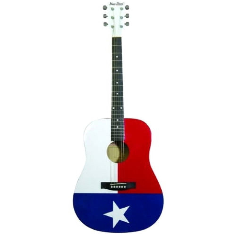 Main Street Guitars Dreadnought 41" Acoustic Guitar, Multicolor