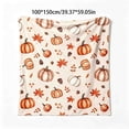 thumbnail image 3 of Thanksgiving Pumpkin Blanket, Soft Flannel Throw for Couch Sofa and Bed, 3 of 7