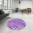 thumbnail image 4 of Ahgly Company Machine Washable Indoor Rectangle Transitional Dark Orchid Purple Area Rugs, 3' x 5', 4 of 7