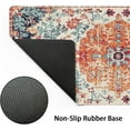 thumbnail image 3 of Orange Teal Boho Gaming Mouse Pad XXL Vintage Rug Bohemian Extended Large Desk Mat Big Mousepad Non-Slip Rubber Base Stitched Edge Long Mousepad for Desktop Office PC Gamer, 35.4 x 15.7 Inch, 3 of 3