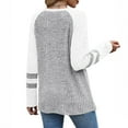 thumbnail image 4 of Kaemgyyd Tunic Tops for Women Loose Fit Dressy Knit Sweater Fall Fashion Clothes Color Block Crewneck Long Sleeve Shirts, 4 of 4
