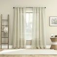 thumbnail image 5 of No. 918 Briarwood Delicate Leaf Textured Sheer Rod Pocket Curtain Panel, 50"W X 63"L, Taupe, 5 of 6