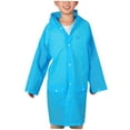 thumbnail image 4 of Raindrops 1Set Rain Jacket Poncho Kids Blue EVA for Traveling and Sporting Events, 4 of 7