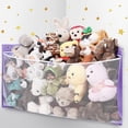 thumbnail image 1 of Organizador de Peluches ANROYE Grande Triangular Morado para Niños, 1 of 7