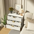 thumbnail image 5 of 3 Drawer Dresser Set of 2 for Bedroom,  Mid Century Wooden Dresser with Gold Handles, Modern Chest Dresser with Deep Drawers for Bedroom, Living Room, Hallway, 5 of 7