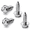 Chrome-Slotted, variant on OttoSpeed Rustproof License Plate Screws, Black Stainless Steel, 4-Pack