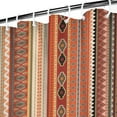 thumbnail image 4 of Small Stall Narrow Shower Curtain 36"W x 72"L – Tropical Bohemian Leaves, Mid-Century Abstract Boho Botanical Bathroom Decor, Vintage Floral Palm Leaf Pattern, Rustic Tribal Folk Style, 4 of 5