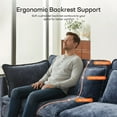 thumbnail image 4 of CHITOOMA 111" Modular Sectional Sofa with 2 Movable Ottomans, U-Shaped Oversized 3-Seat Chenille Cloud Sofa with 5 Pillows for Living Room, Blue, 4 of 9