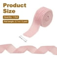 thumbnail image 5 of Velvet Ribbon for Gift Wrapping 1-1/2 Inch x 3 Yard Handmade Frayed Vintage Ribbons, Light Pink, 5 of 6