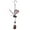 E, variant on EGNMCR Hanging Ornaments Three-dimensional Iron Crafts Wind Chimes Metal Glass Pain Wind chimes