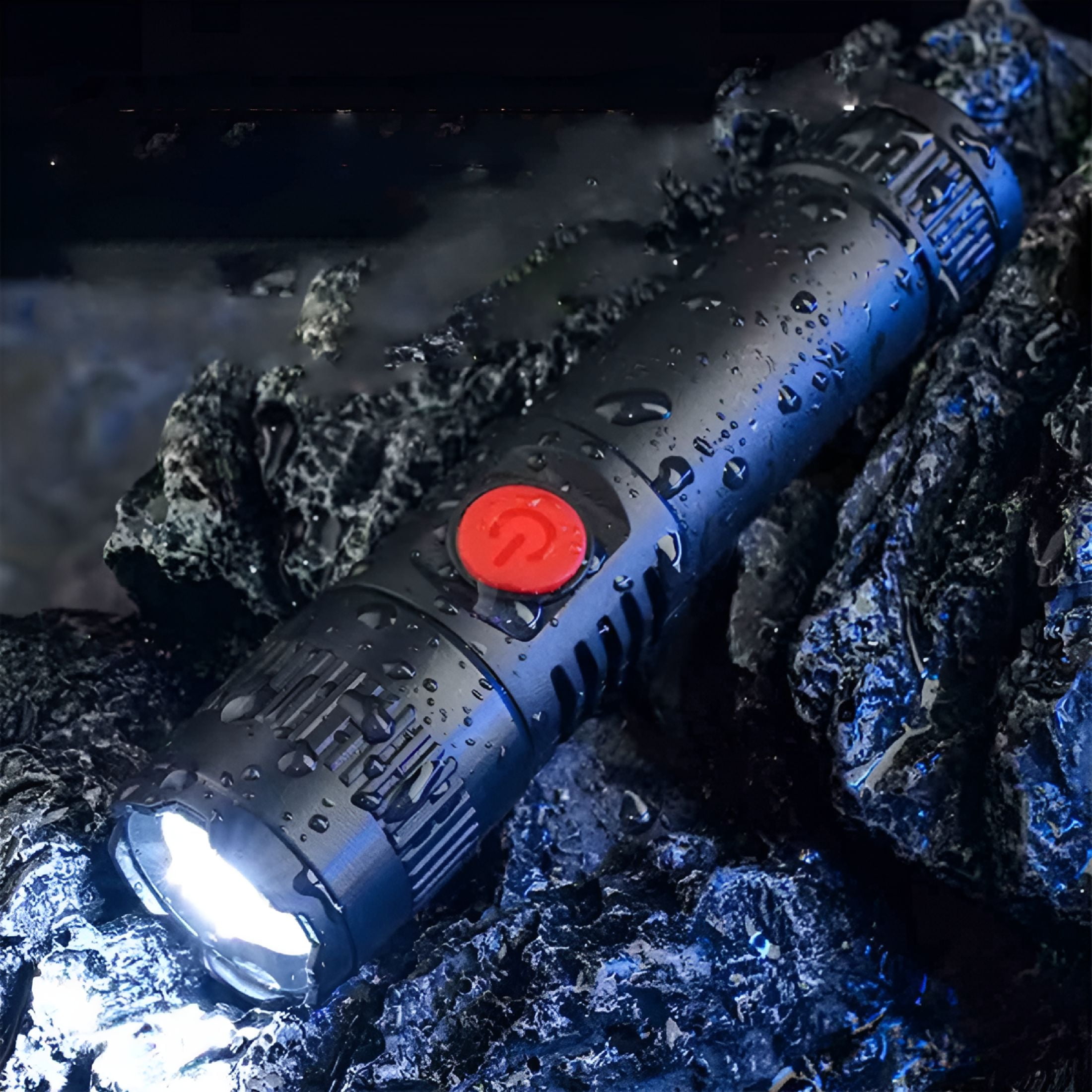 buysight rechargeable spotlight flashlight 1,000,000 Lumens 600 Yards Range Waterproof Handheld Searchlight with Red Lens & Side Flood Light (Crimson Plus) BUYSIGHT Turbo 2000000LM Rechargeable Spotlight