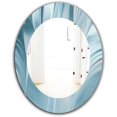 thumbnail image 2 of Designart 'Blue Modern Water III' Miroir Moderne - Miroir Mural Ovale ou Rond - 24x36, 2 of 4
