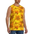 thumbnail image 2 of Easygdp 3D Sunflowers Men's Breathable Tank Tops Sleeveless Sporty T Shirts for Basketball, Mountaineering, Bodybuilding -X-Large, 2 of 8