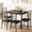 Glass, variant on Dining Table for 4, Small Table and Chairs Set of 4, Dinette Set for 4, Square Dinner Table Set, 3Pcs Kitchen & Dining Room Sets for Small Space (Black, Dining Table with 4 Chairs)