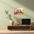 thumbnail image 5 of ZHONGYUTONG Bird Canvas Wall Art Abstract Animal Canvas Colorful Birds on Branch Pictures Graffiti Birds Painting Bedroom Decor Framed (12.00" x 18.00"), 5 of 5