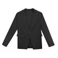 thumbnail image 3 of Kid Girls Blazer Long Sleeve Lapel Collar Open Front Casual Black Suit Jacket with Pocket Jackets for Toddler Girls 9-10 Years Formal&nbsp;Outfits, 3 of 9