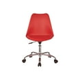 thumbnail image 2 of Chaise de Bureau Emerson en Similicuir Rouge avec Base Pneumatique Chromée, 2 of 4