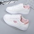 thumbnail image 2 of Zapatos de mujer de otoño 2020, nuevos zapatos de cuero a la moda para mujer, zapatos informales planos con labios transpirables para mujer, zapatillas blancas 35 Gao Jinjia LED, 2 of 2