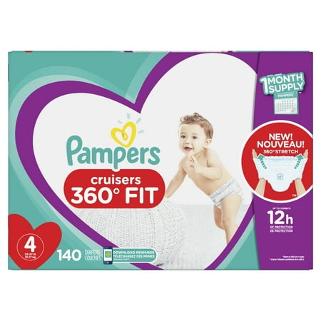 Pampers Cruisers 360˚ Fit Diapers Size 4, 140 Count