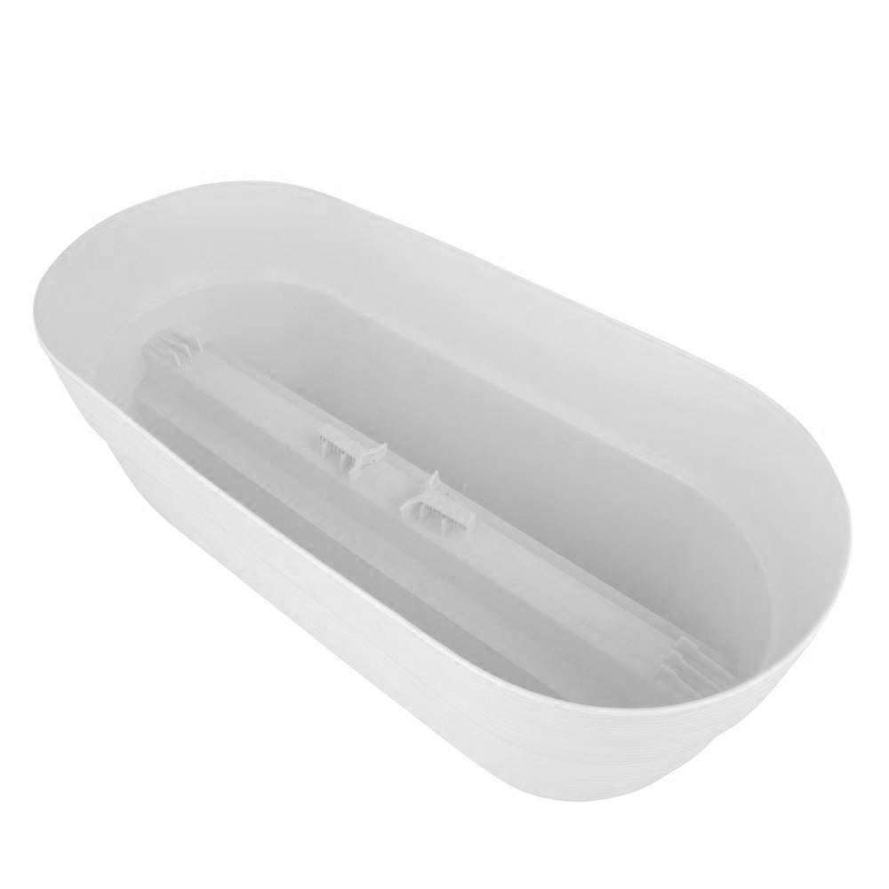 Bloomers Self-Watering Rail Planter Grow Box - 24 Inch Weatherproof Resin Planter for Up to 6 Inch Railings - White