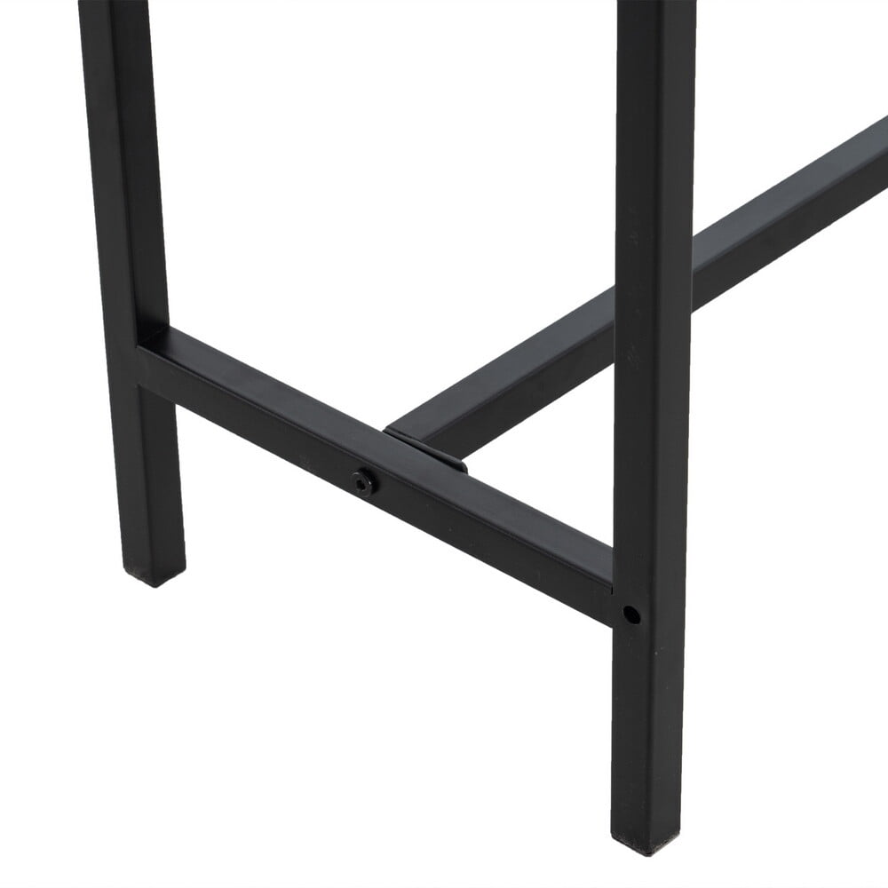 Sofa Side Table, MDF & Thickened Metal Frame Accent Table, 55 lbs Capacity Industrial Vintage Console Table for Entryway Living Room Bedroom