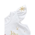thumbnail image 4 of Qiylii Baby Clothes Set, Sleeveless Letter Printed Round Neck Romper+Skirt, 4 of 6