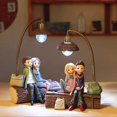 thumbnail image 2 of Creative Ornaments Mini Resin Couple Lamp Living Room Bedroom Decorations Crafts Gifts for Home Lovers Party Valentine's Day, 2 of 3
