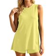 thumbnail image 3 of CAIXIA 2 Piece Sets for Women Summer, Sweater Set Sleeveless Tunic Top and Shorts Beach Vacation Sets Tracksuits, 3 of 8