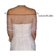 thumbnail image 5 of JZROCKER Elegant Women Bride Shawl Sheer Wrap Wedding Bridal Shinning Shoulder Wrap Elegant Banquets Shawl with Pearl Beads, 5 of 14