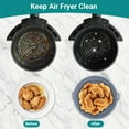 thumbnail image 5 of ZIVACATE 2 Pack Air Fryer Liners Inserts Silicone Round Foldable Airfryer Basket Liners Reusable Air Fryer Silicone Basket Bowl Accessories Replacement For Parchment, 5 of 8